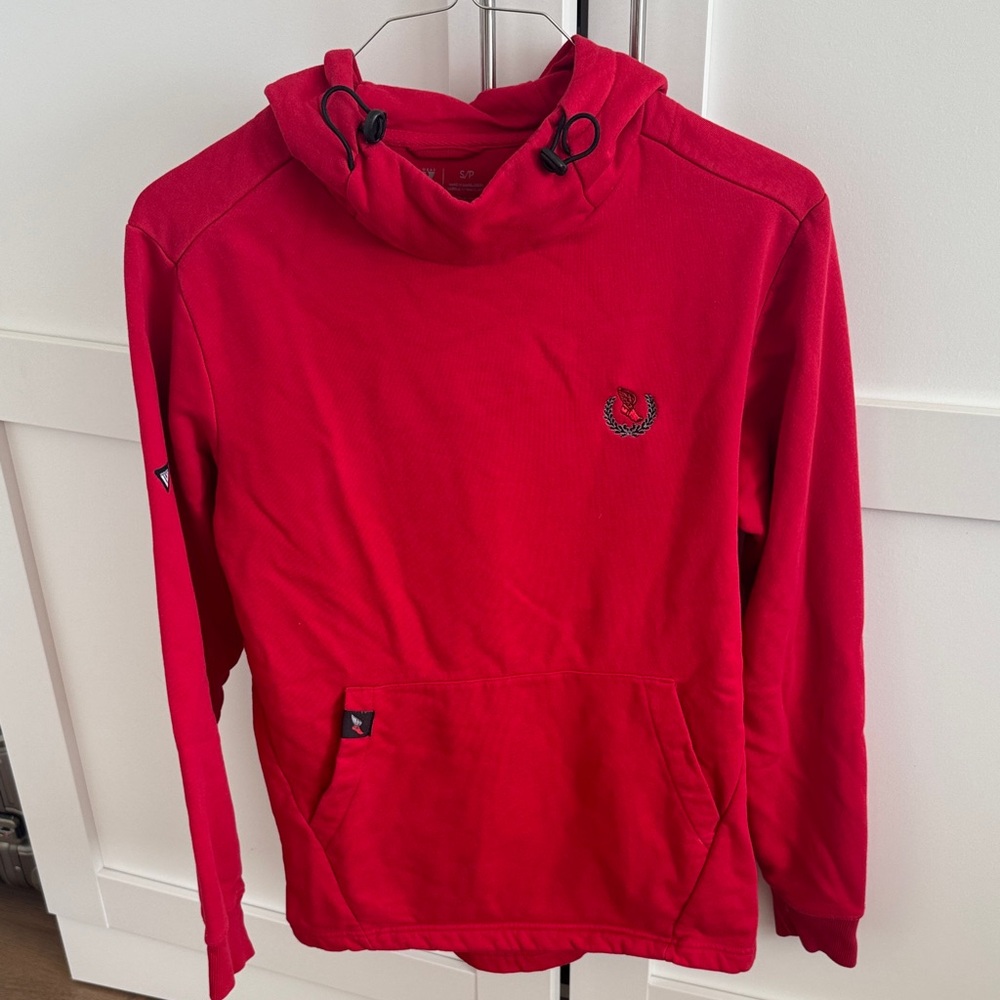 Red Hooded Sweatshirt with NYACK Embroidered Logo.